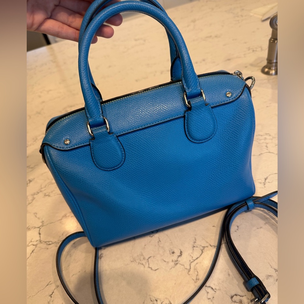 Coach Mini Bennett Satchel in Lapis Blue Leather Crossbody - Picture 3 of 11